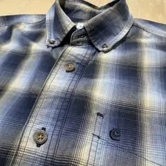 美品 Carhartt カーハート チェックシャツ 長袖 ボタンダウン 青 US