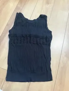 GU ブラック タンクトップ Mサイズ　ジーユー　メッシュ