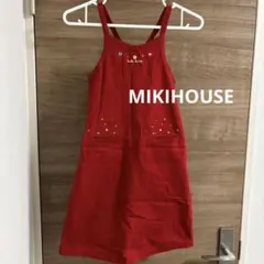 MIKIHOUSE ミキハウス ジャンパースカート ワンピース レトロ 刺繍 花