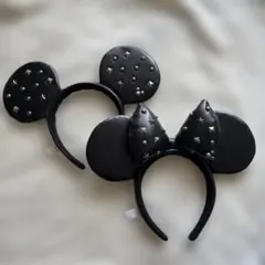 Disney ミニー ミッキー スタッズカチューシャ セット