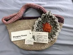 People Tree 花モチーフ カゴバッグ