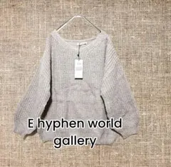 【E hyphen world gallery 】ベージュニットセーター 　F