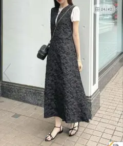 フューティアランド Futier Land ジャガードフラワーワンピース