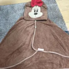 ミニーマウス フード付きタオル