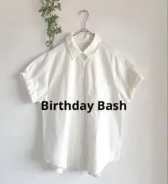 Birthday Bash バースデーバッシュ美品ギャザースリーブワイドブラウスのサムネイル