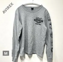 AVIREX USAF WARFARE CENTER 長袖カットソー M グレー