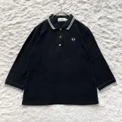 FRED PERRY ブラック 長袖ポロシャツ UK 10 FRED PERRY ブラック 長袖ポロシャツ UK 10 - メルカリ