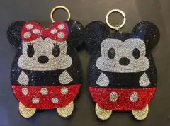 ミッキー&ミニー キラキラ キーホルダー セット