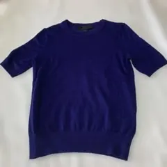 ZARA 半袖ニットセーター Sサイズ パープルのサムネイル