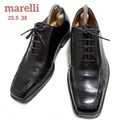 【美品】　マレリー 高級ビジネスシューズ 3E Uチップ 本革 黒 25.5cmのサムネイル