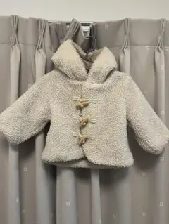 フード付きボアアウター クリーム色