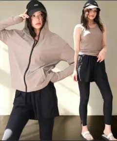 水着 レディース 体型カバー ラッシュガード 5点 OSYAREVO　XL