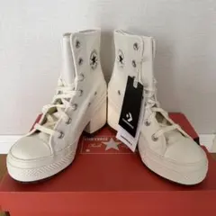 韓国限定★コンバースチャックテイラーハイカットヒールスニーカー23cm 白