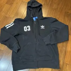 adidas 03 プリント パーカー M 黒