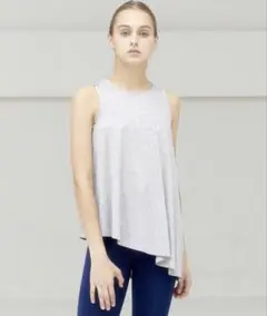 Julierジュリエ リネン天竺バックツイスト プルオーバー グレー