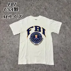 USA製 FBIロゴTシャツ シングルステッチ 白