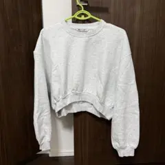 ZARA グレー クロップドトレーナー