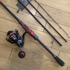 釣りセット2ピーススピニングロッド（180㌢穂先二本付)1000番ライン
