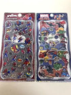 ぬ*く様 カミオジャパン プチドロップステッカー　マーベル　スパイダーマン 2点