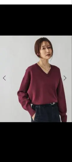 スウェットライクVネックプルオーバー　グローバルワーク