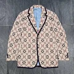 GUCCI　グッチ　GG柄テーラードジャケット　ベージュ　サイズ44のサムネイル