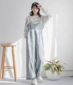 ローリーズファーム　ＣＯＮＥデニムサロペット