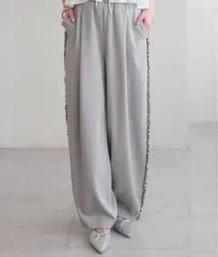 フリル ワイドパンツ