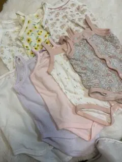 ベビー肌着 70cm80cm 花柄 8枚セット