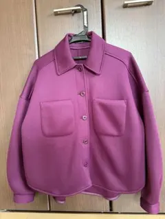 パープル 厚手ジャケット オーバーサイズ