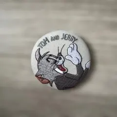 トムとジェリー 刺繍缶バッジ　トム