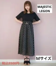 MAJESTIC LEGON レトロゴムベルト付スカート