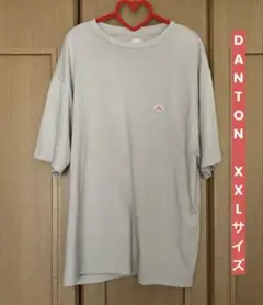 DANTON ダントン Tシャツ ロゴ刺繍 ベージュ 希少 XXL