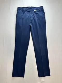 【美品クリーニング済】INCOTEX ネイビーブルーコットンスラックス44S-M