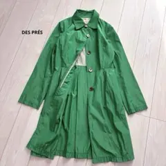 DES PRÉS デプレ　コート　グリーン　緑　蛍光　春秋　スプリングコート