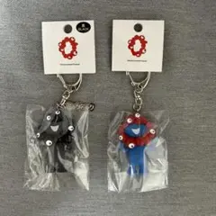 大阪関西万博 黒＆通常ミャクミャク PVC 立体キーホルダー 2個セット