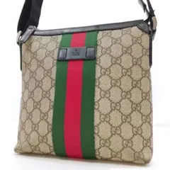 グッチ オフィディア ショルダーバッグ レザー PVC GG柄 黒