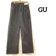 新品　GU ジーユー コーデュロイバギーパンツ　ボトムス　グレー　メンズ　S