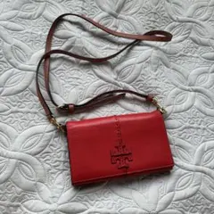 トリーバーチ　ショルダーバッグ 2way マックグロー　レザー　財布　赤