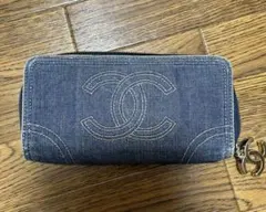 CHANEL ノベルティ 長財布 ブラック キルティング ラウンドファスナー