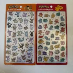 韓国 ポケモン シール ドロップシール 2種 赤 オレンジ 韓国公式