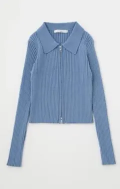 MOUSSY ZIP UP KNIT TOP