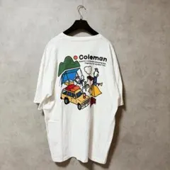 【美品】コールマン × matsui コラボ Tシャツ M 白 犬 キャンプのサムネイル