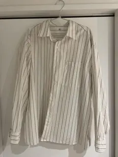 UNIQLO:C ブロードオーバーサイズシャツ ストライプ XL