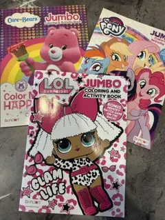 アメリカ製　ぬり絵　塗り絵 セット　ケアベア　マイリトルポニー