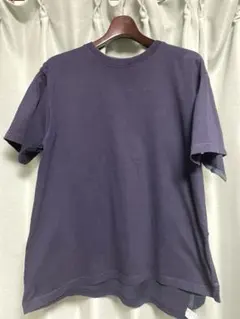 #KINAREAU 左側スナップ クルーネックTシャツ ネイビー #骨折