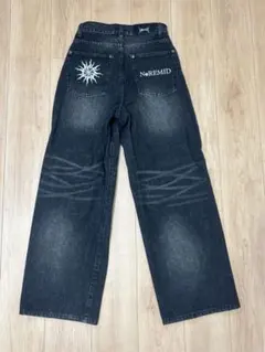 NOREMID ブラックデニム ワイドパンツのサムネイル