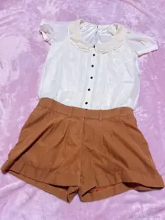 レディース ロンパース 半袖 ショートパンツ イング 新品 未使用 つなぎのサムネイル