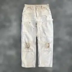 な*ら様 Carhartt ホワイト ワークパンツ ダメージ加工おおよそ32x3