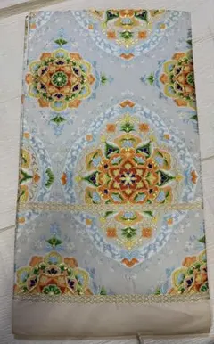 正絹 袋帯 花唐草文様 白地 - メルカリ