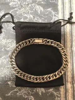 シルバー ステンレス チェーンブレスレット ポーチ付き